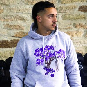 'Blue Blossom Tree' Front Print Hood