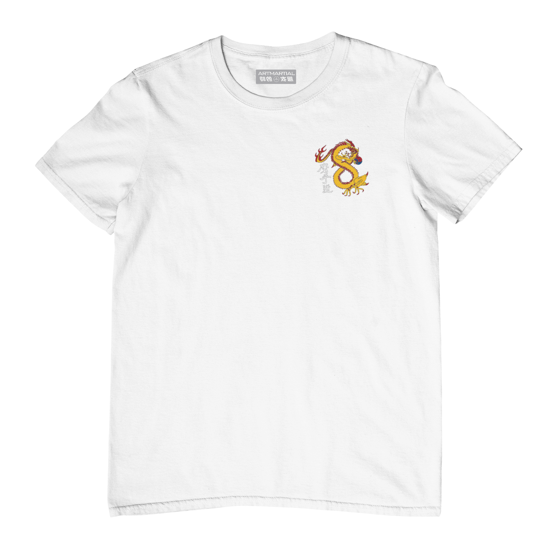 dragon tsd - Adult T Shirt White (Back Logo)
