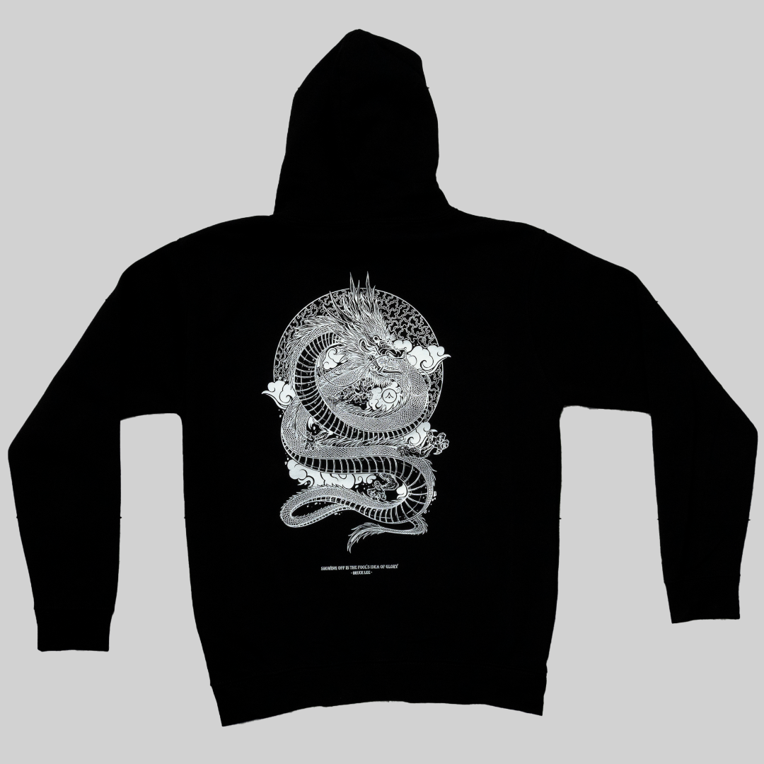 &#39;Return of the Dragon&#39; Silver Hoodie