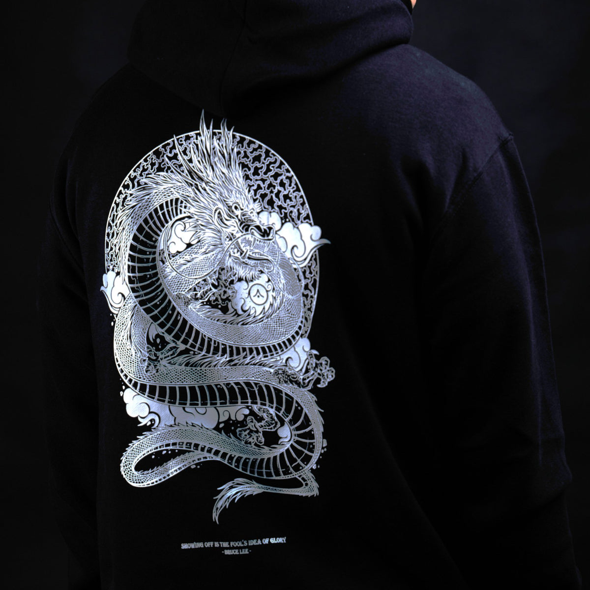 &#39;Return of the Dragon&#39; Silver Hoodie