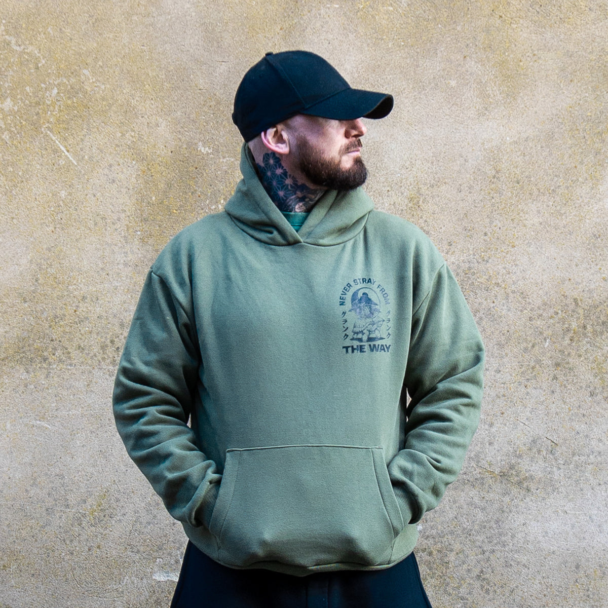 'The Way' Earth Green Oversized Hoodie