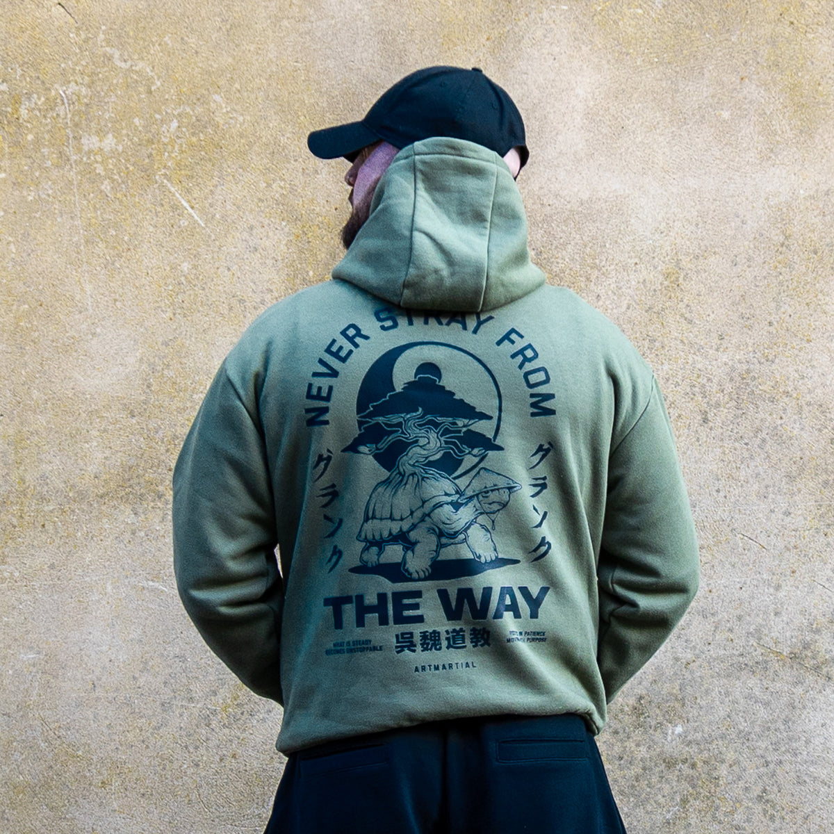 'The Way' Earth Green Oversized Hoodie