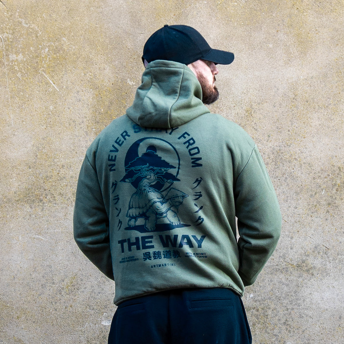 'The Way' Earth Green Oversized Hoodie