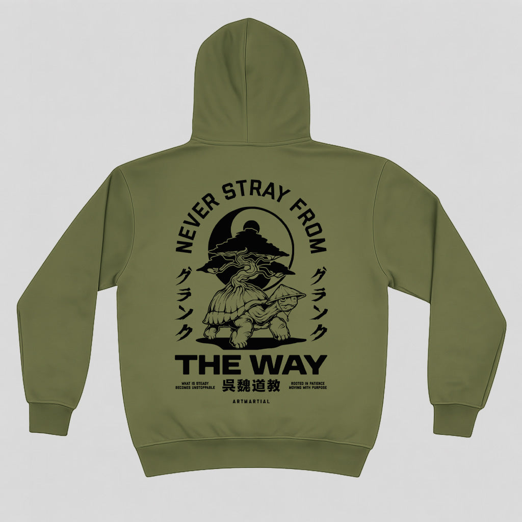 'The Way' Earth Green Oversized Hoodie