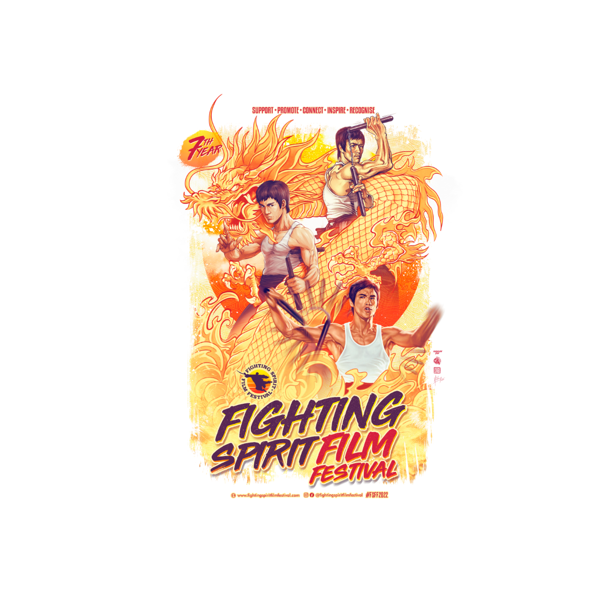 Fighting Spirit Film Festival Adult T Shirt