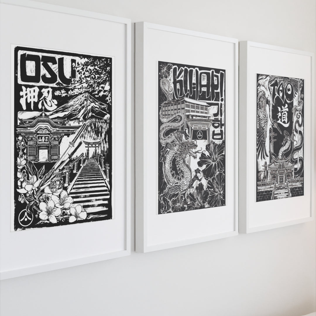 &#39;Spirit of....&#39; A3 Japanese 250gsm Riso Prints Full Set of Three (Unframed) (Copy)