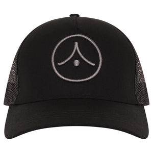 Trucker Style Cap - Grey on Black