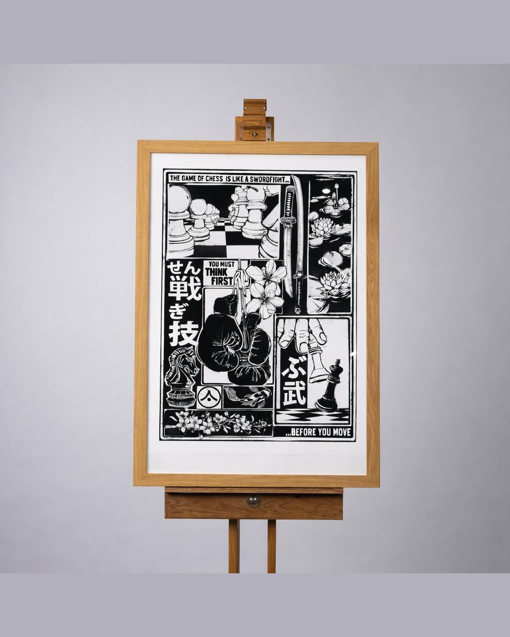 'Chessboxing' A3 Print by ARTMARTIAL - Photo 1