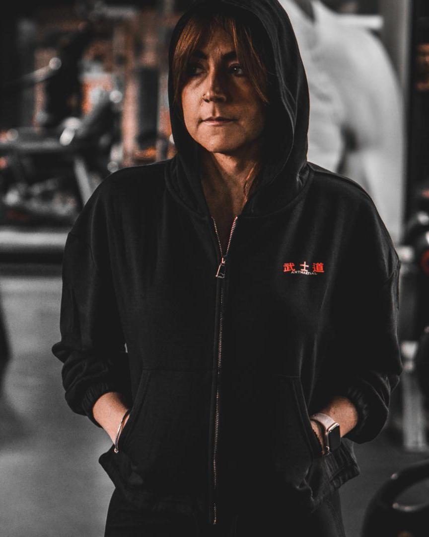 'Fundamentals' Women's Cropped Full Zip Hoodie by ARTMARTIAL - Photo 1