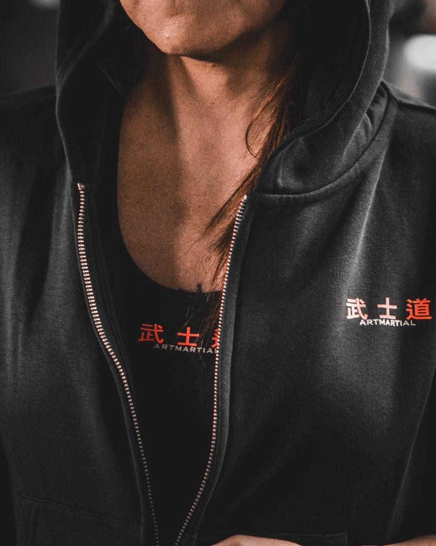 'Fundamentals' Women's Cropped Full Zip Hoodie by ARTMARTIAL - Photo 2