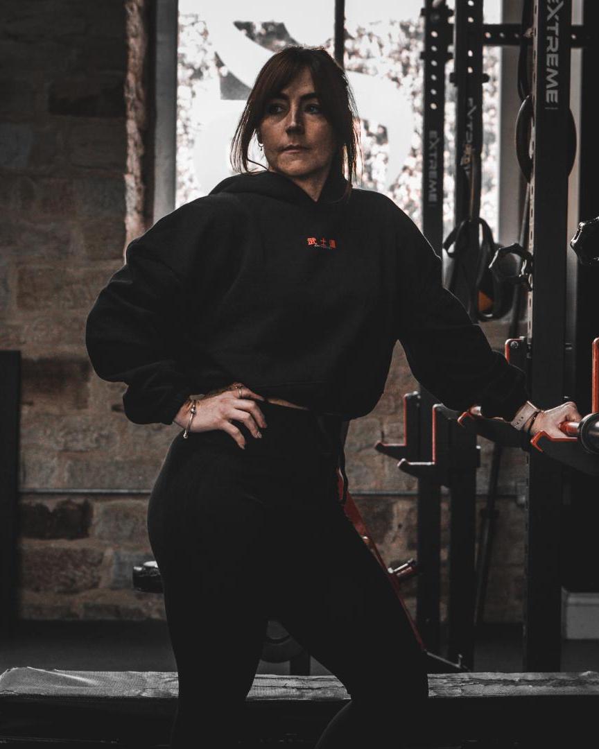 'Fundamentals' Women's Cropped Oversize Hoodie by ARTMARTIAL - Photo 1