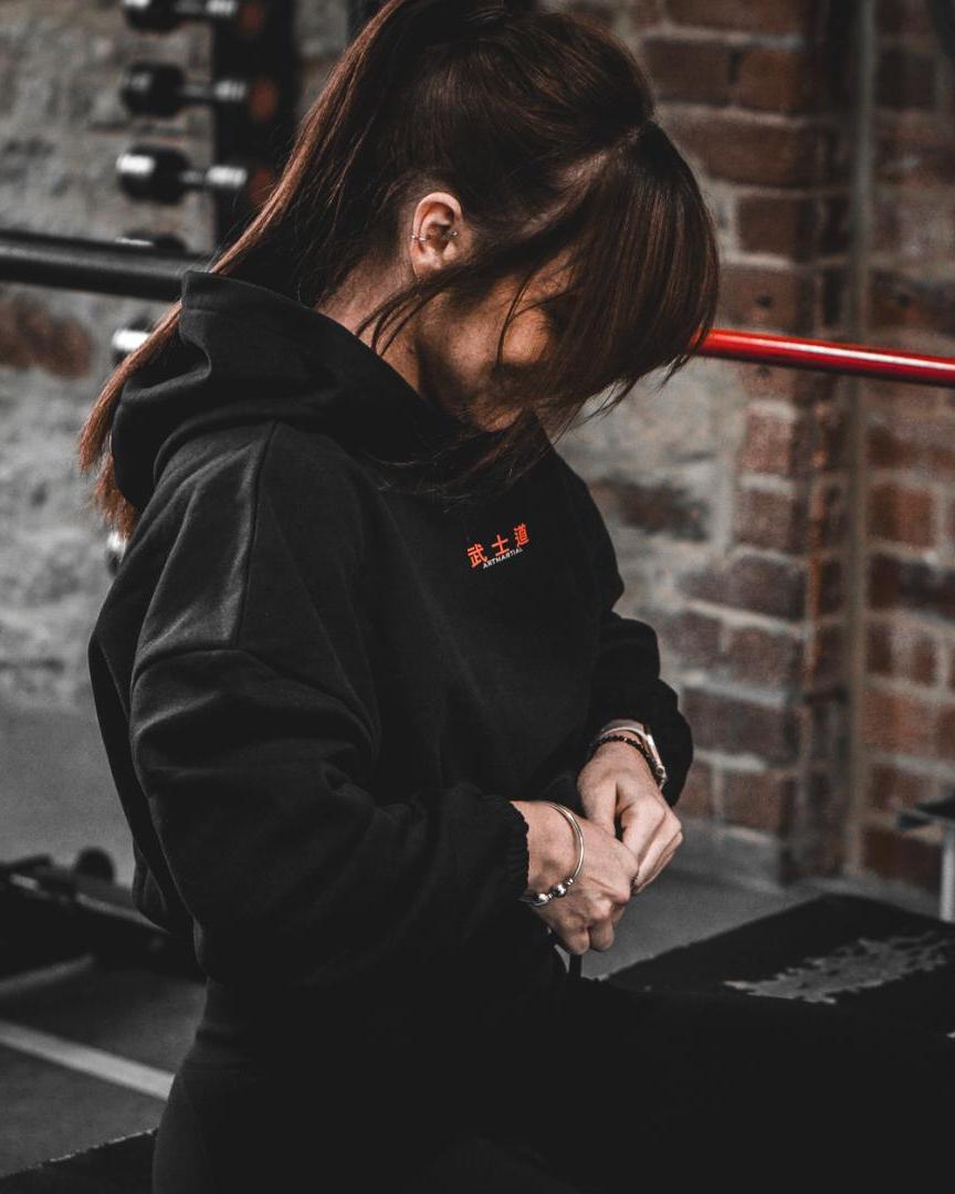 'Fundamentals' Women's Cropped Oversize Hoodie by ARTMARTIAL - Photo 2