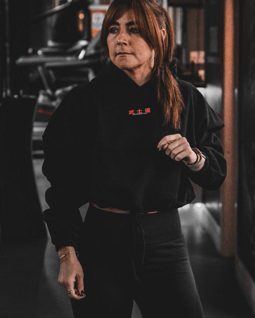 'Fundamentals' Women's Cropped Oversize Hoodie by ARTMARTIAL - Photo 3