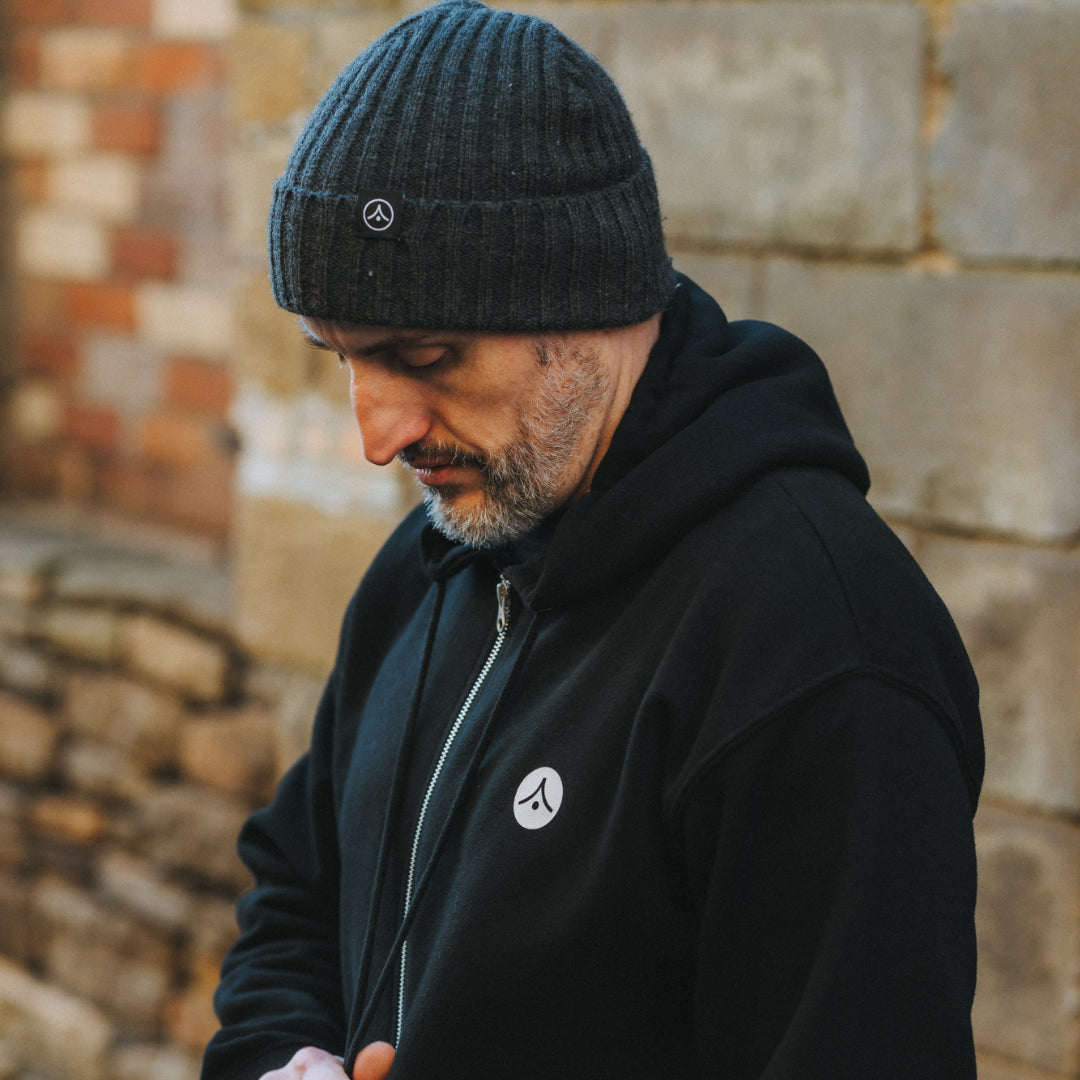 Chunky Ribbed Beanie - Dark Grey