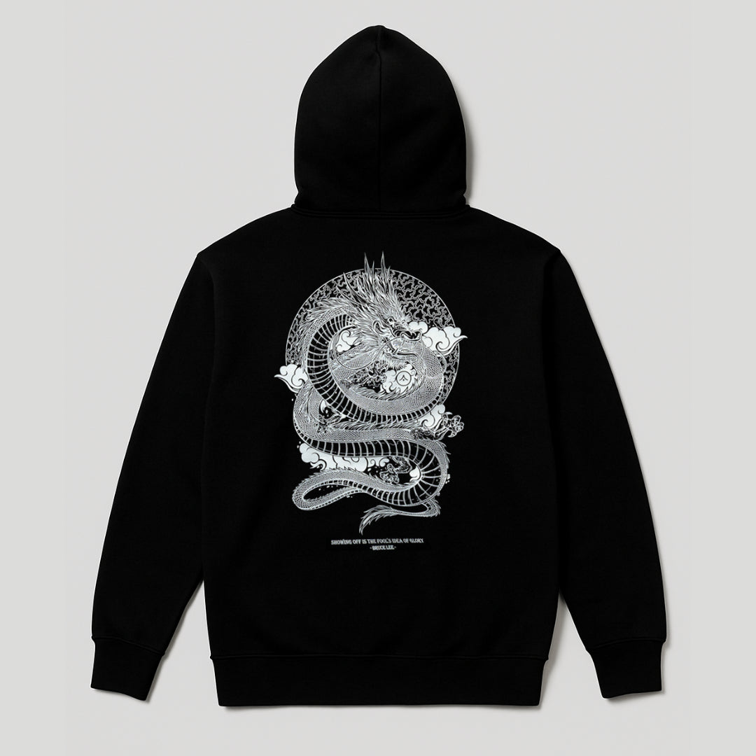 &#39;Return of the Dragon&#39; Silver Hoodie