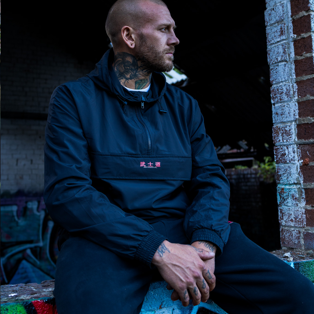 'Fundamentals' Overhead Windbreaker Black