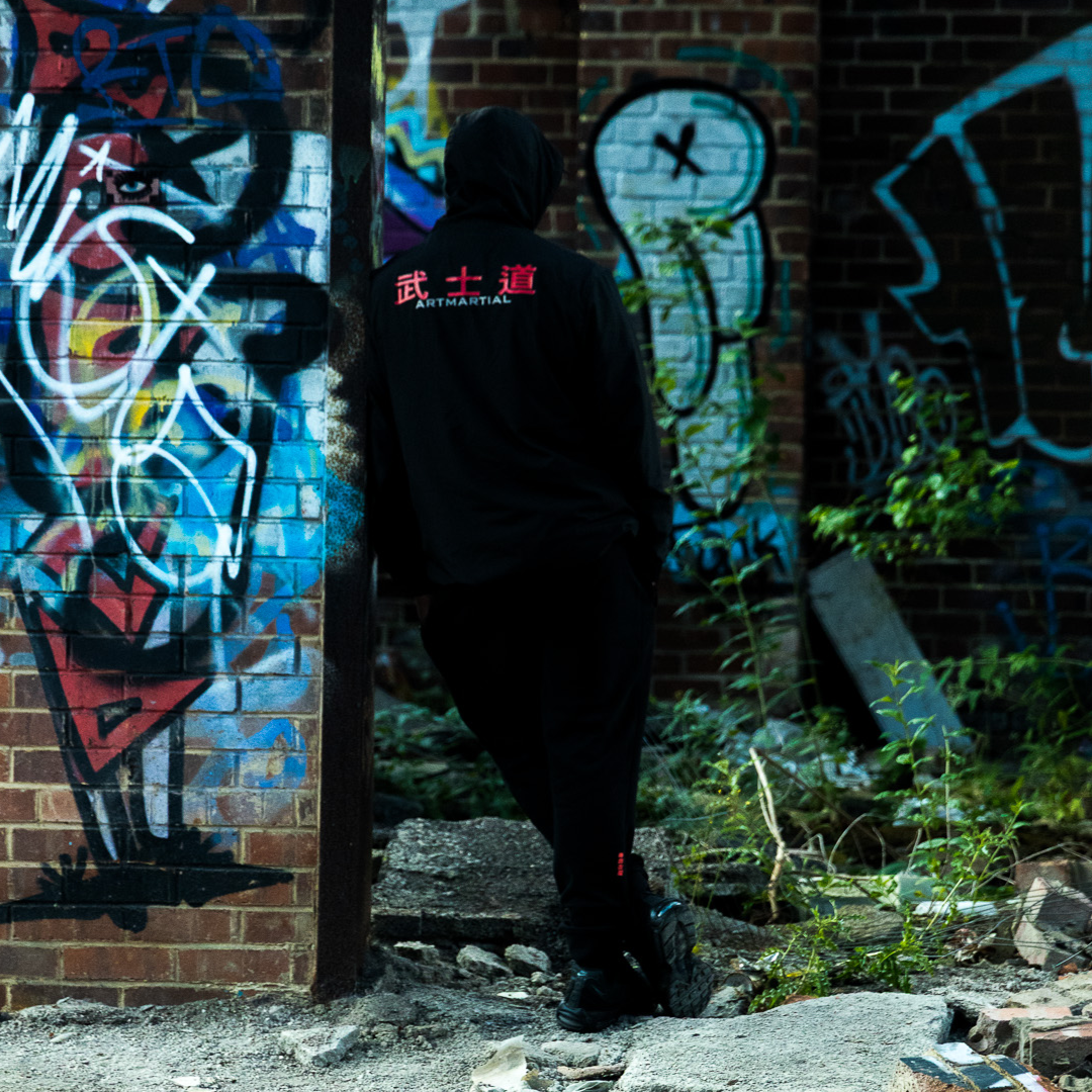 'Fundamentals' Overhead Windbreaker Black