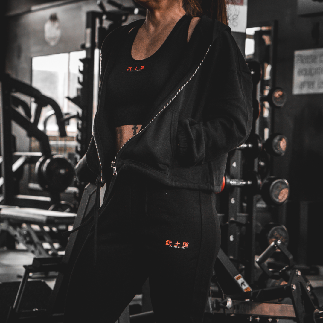 'Fundamentals' Women's Cropped Full Zip Hoodie
