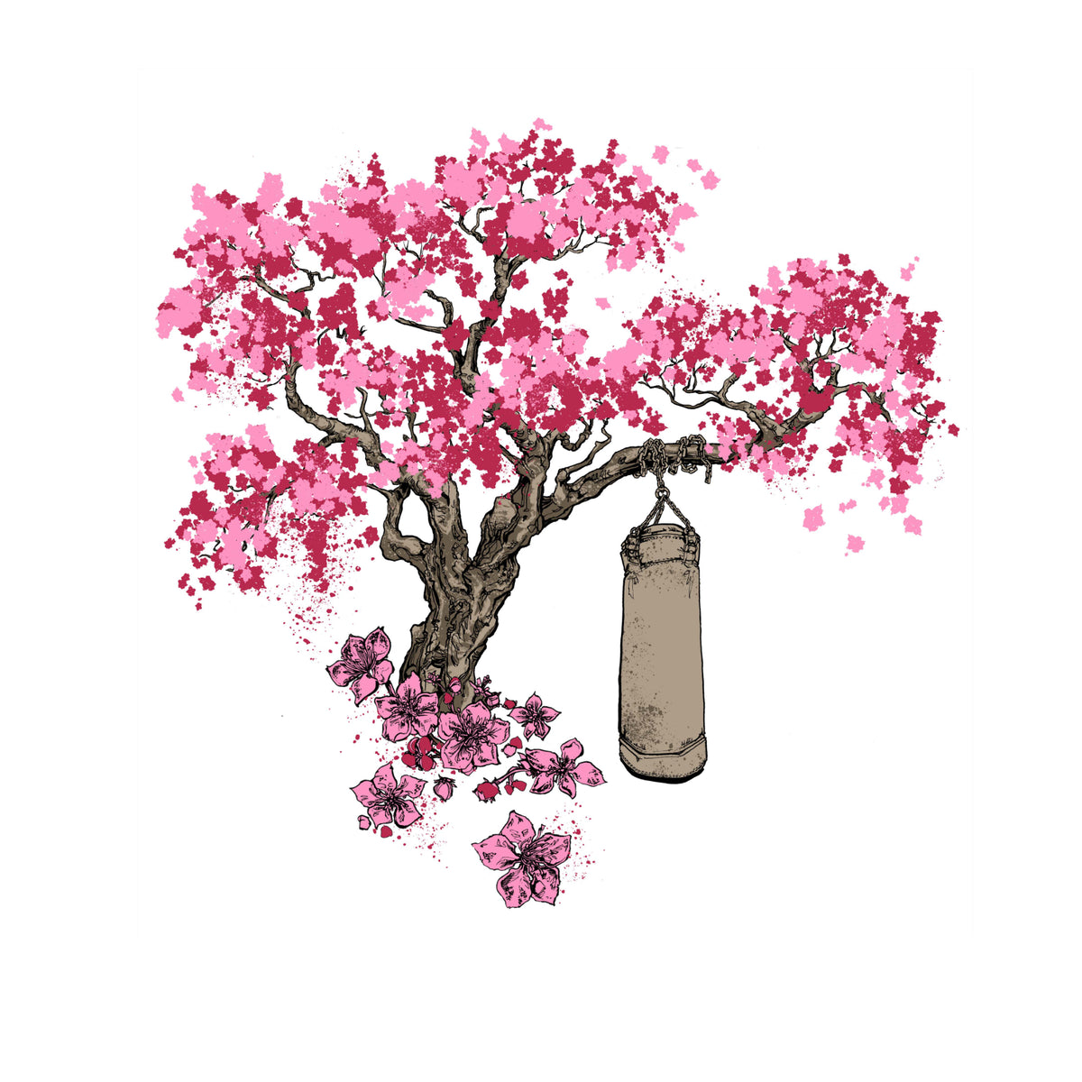&#39;Blossom Tree&#39; Pink (Front Design)